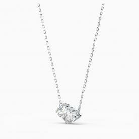 Swarovski Ezüst színű nyaklánc dupla szív kristállyal 5517117