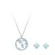 Swarovski Ezüst színű nyaklánc földgömb medállal világoskék kristállyal 5530818