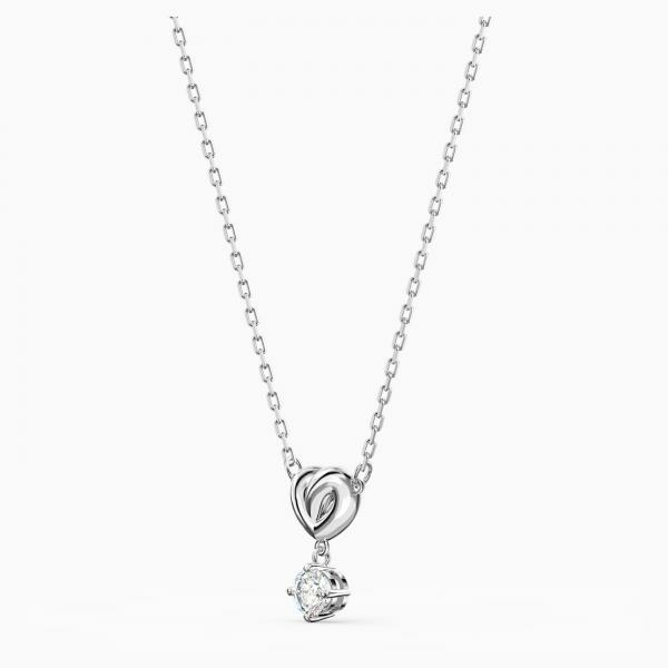 Swarovski Ezüst színű nyaklánc szívvel swarovski kristállyal 5517928