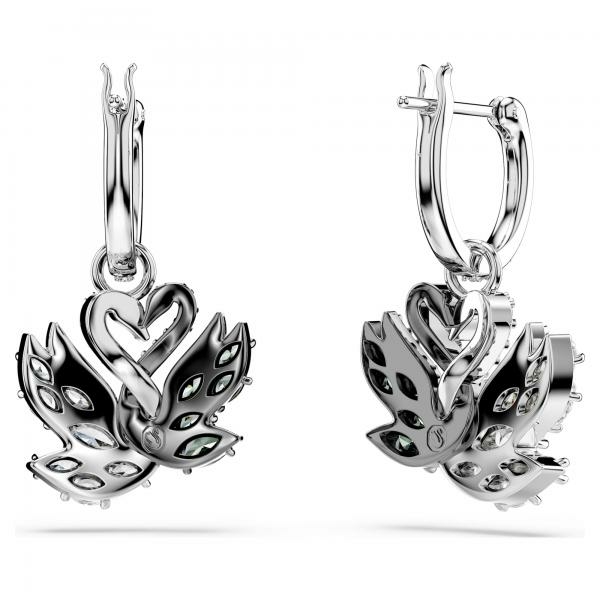 Swarovski Fekete-fehér hattyús fülbevaló 5705728