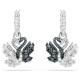 Swarovski Fekete-fehér hattyús fülbevaló 5705728