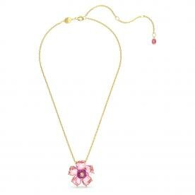 Swarovski Florere arany színű nyaklánc virág metszésű rózsaszín kristállyal 5650569