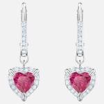 Swarovski Függő fülbevaló piros szívvel 5456979