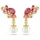 Swarovski Gema arany színű csepp alakú fülbevaló 5688486