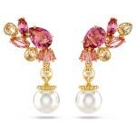 Swarovski Gema arany színű csepp alakú fülbevaló 5688486