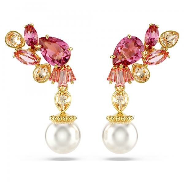 Swarovski Gema arany színű csepp alakú fülbevaló 5688486