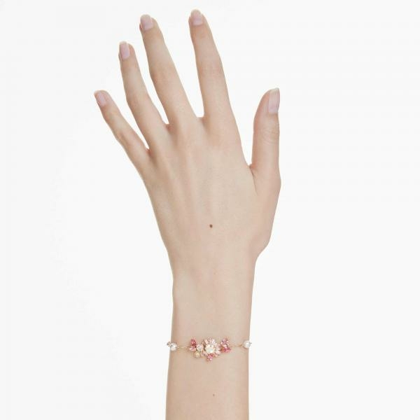 Swarovski Gema arany színű karkötő színes kristályokkal 5688488
