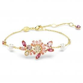 Swarovski Gema arany színű karkötő színes kristályokkal 5688488