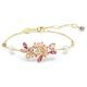 Swarovski Gema arany színű karkötő színes kristályokkal 5688488