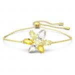 Swarovski Gema arany színű karkötő virág metszésű kristállyal 5652820