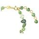 Swarovski Gema arany színű karkötő zöld kristályokkal 5652822