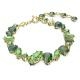 Swarovski Gema arany színű karkötő zöld kristályokkal 5652822