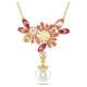 Swarovski Gema arany színű nyaklánc rózsaszín kristállyal 5688490