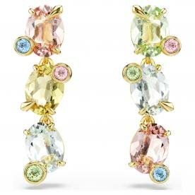 Swarovski Gema csepp alakú fülbevaló színes kristályokkal 5714815