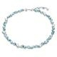 Swarovski Gema ezüst színű nyaklánc kék kristályokkal 5666007
