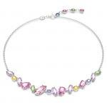 Swarovski Gema ezüst színű nyaklánc színes kristályokkal 5658398