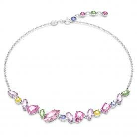 Swarovski Gema ezüst színű nyaklánc színes kristályokkal 5658398