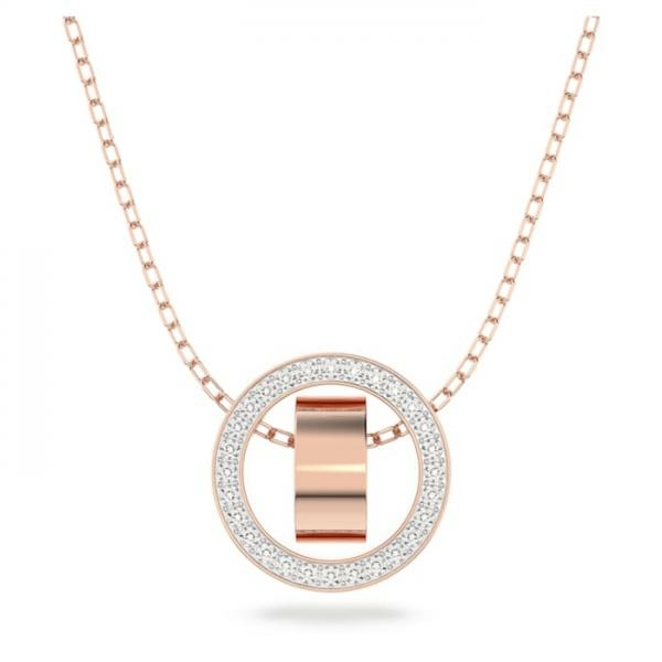 Swarovski Hollow rozé színű nyaklánc kristályokkal 5636500