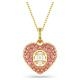 Swarovski Hyperbola arany színű nyaklánc rózsaszín köves szív medállal 5680784