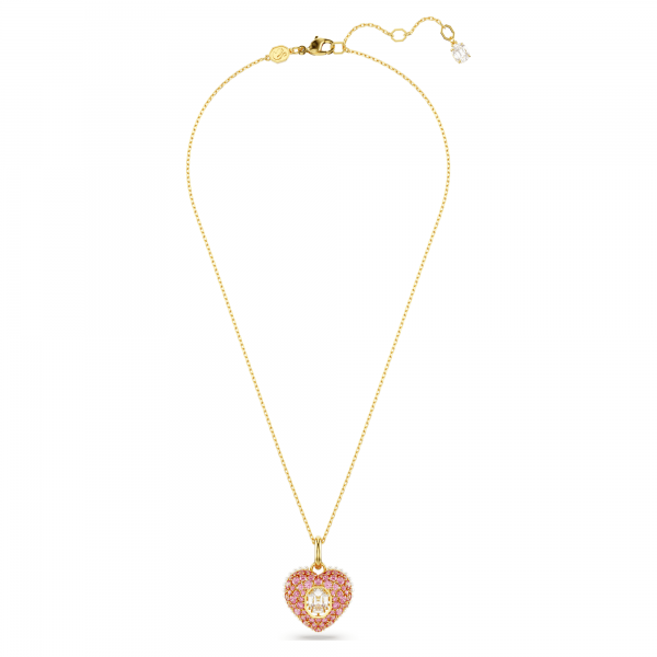 Swarovski Hyperbola arany színű nyaklánc rózsaszín köves szív medállal 5680784