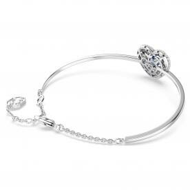 Swarovski Hyperbola ezüst színű karperec kék köves szív medállal 5680393