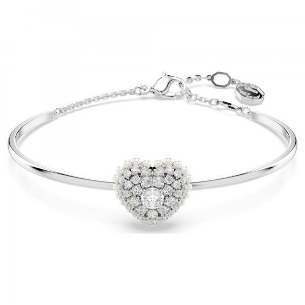 Swarovski Hyperbola ezüst színű karperec szív medállal 5684385