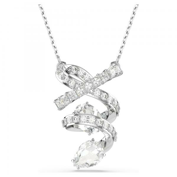Swarovski Hyperbola ezüst színű nyaklánc áttetsző kristályokkal 5698547