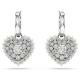 Swarovski Hyperbola ezüst színű szív fülbevaló 5684384