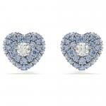 Swarovski Hyperbola szív alakú fülbevaló kék és áttetsző kristállyal 5683576