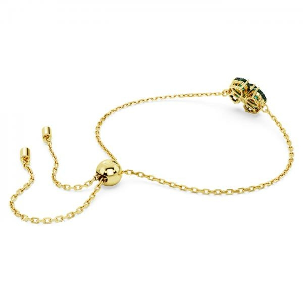 Swarovski Idillya arany színű karkötő zöld lóherével 5666585