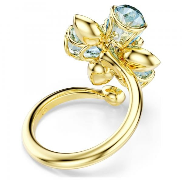 Swarovski Idyllia arany színű gyűrű kék kristályokkal 5709031