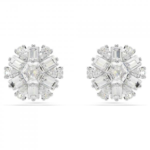 Swarovski Idyllia ezüst színű hópehely bedugós fülbevaló 5691483