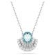 Swarovski Idyllia ezüst színű kagylós nyaklánc kék kristállyal 5689195