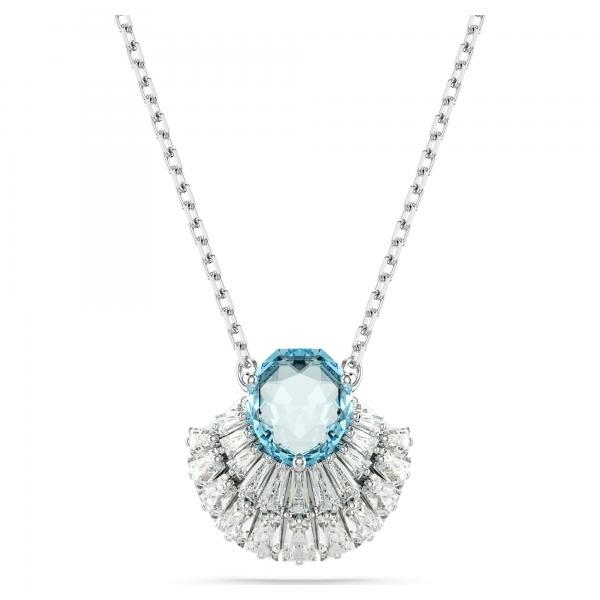 Swarovski Idyllia ezüst színű kagylós nyaklánc kék kristállyal 5689195