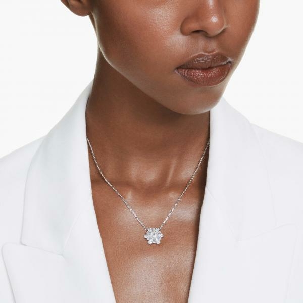 Swarovski Idyllia ezüst színű nyaklánc hópehely medállal 5691484