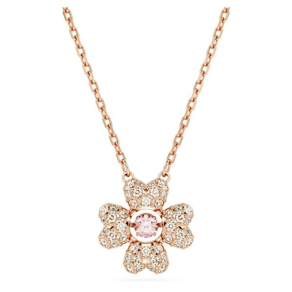 Swarovski Idyllia rozé színű nyaklánc lóhere medállal 5674211