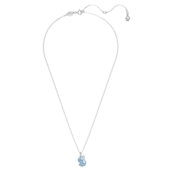 Swarovski Ikonikus hattyú medál ezüst színű nyaklánc kék kristállyal 5680422