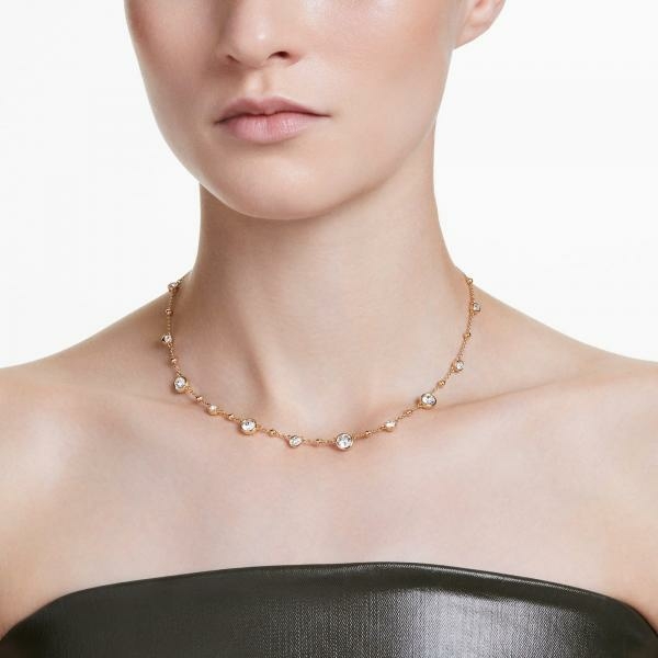 Swarovski Imber arany színű nyaklánc áttetsző kristályokkal 5680090