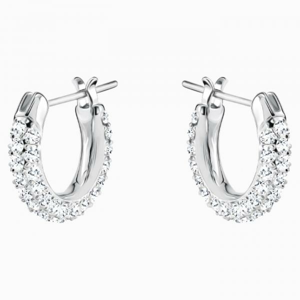 Swarovski Karika fülbevaló fehér kristályokkal 5446004