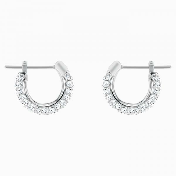 Swarovski Karika fülbevaló fehér kristályokkal 5446004