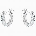 Swarovski Karika fülbevaló fehér kristályokkal 5446004