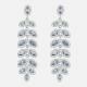 Swarovski Kék levelek függő fülbevaló 5074350
