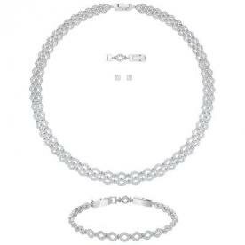 Swarovski Lace ezüst színű ékszer szett kristályokkal 5371383