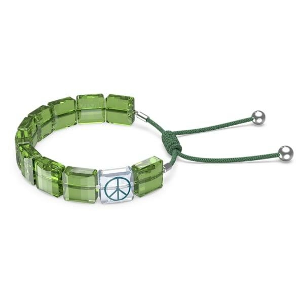 Swarovski Letra zöld kristály karkötő béke szimbólummal 5615003