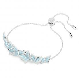 Swarovski Lilia ezüst színű állítható kék pillangós karkötő 5662184