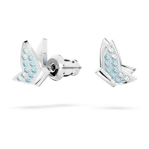 Swarovski Lilia ezüst színű bedugós kék pillangós fülbevaló 5662183