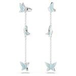 Swarovski Lilia ezüst színű függő fülbevaló kék pillangóval 5662182