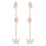Swarovski Lilia rozé fülbevaló pillangókkal 5382364