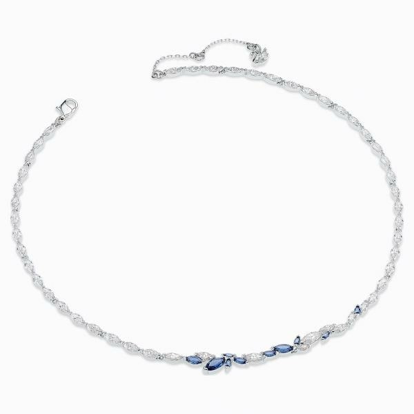 Swarovski Louison nyaklánc kék és fehér kristályokkal 5536547