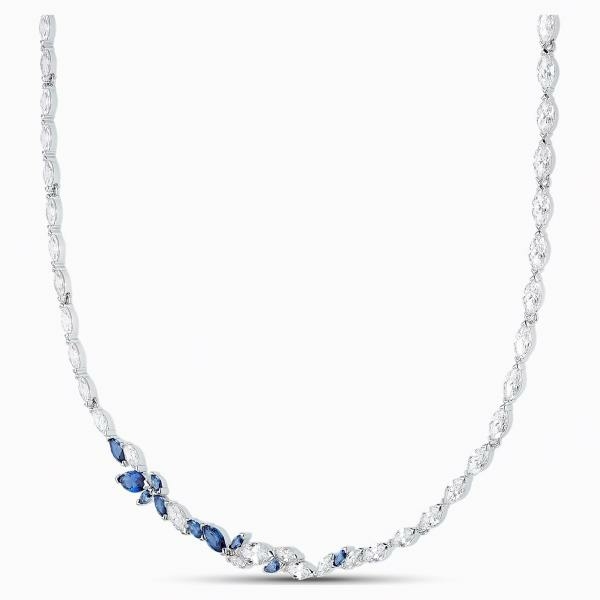 Swarovski Louison nyaklánc kék és fehér kristályokkal 5536547